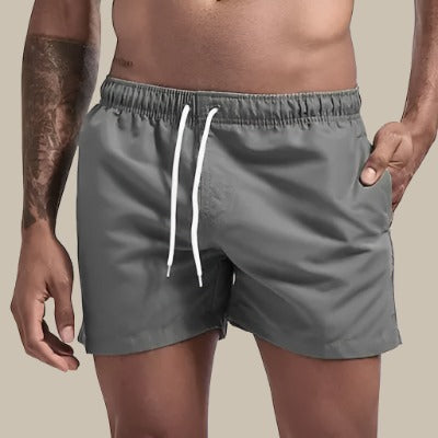 Shorts de bain homme séchage rapide à taille ajustable