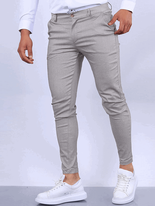 Pantalon homme stretch | Coupe droite légère et respirante | Confort quotidien, poches latérales