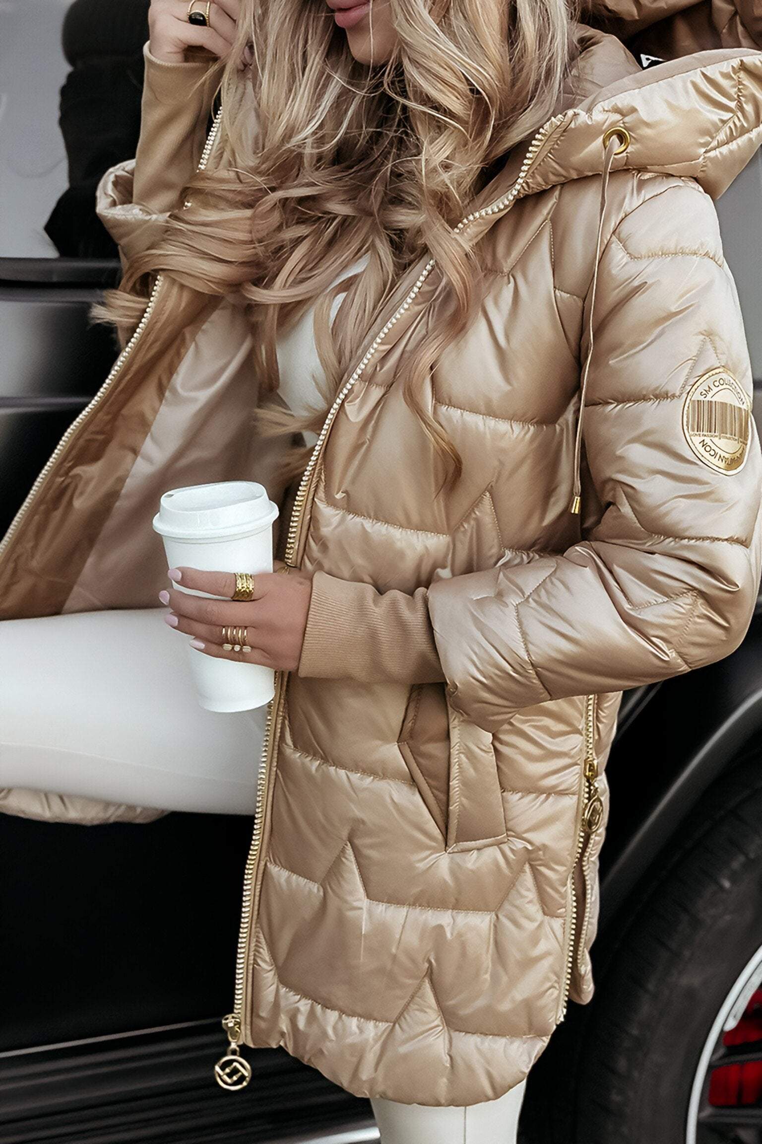 Veste Femme à Capuche Élégante | Manteau Mi-Saison Chaud et Confortable