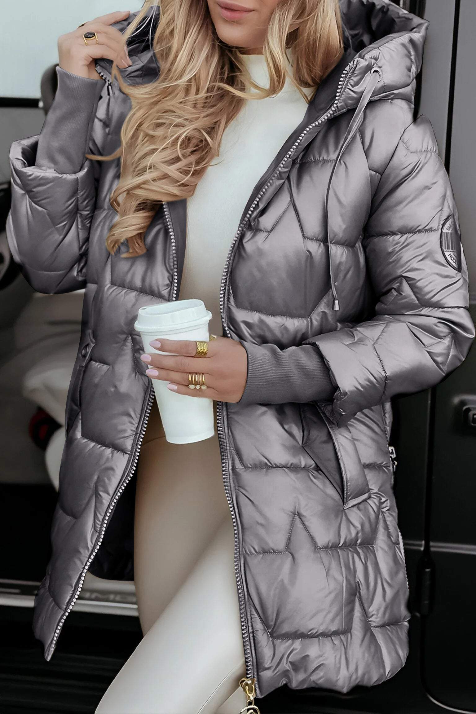Veste Femme à Capuche Élégante | Manteau Mi-Saison Chaud et Confortable