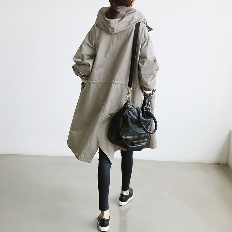 Trench femme | Manteau long déperlant et coupe-vent | Coupe moderne fluide, style chic polyvalent