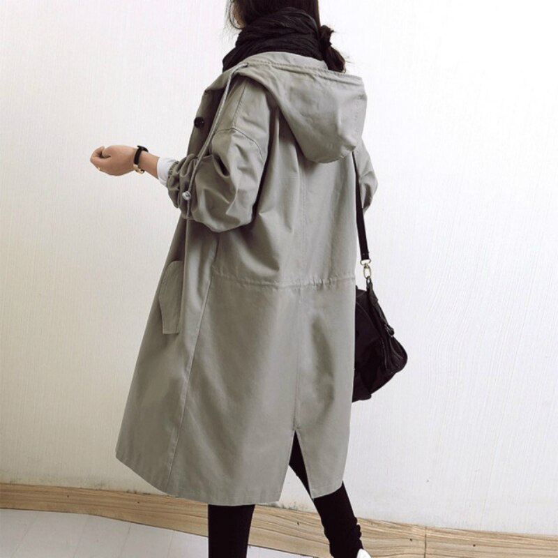 Trench femme | Manteau long déperlant et coupe-vent | Coupe moderne fluide, style chic polyvalent