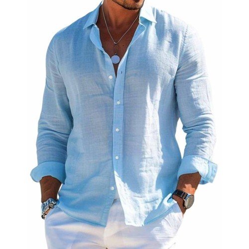 Chemise habillée pour homme à manches longues