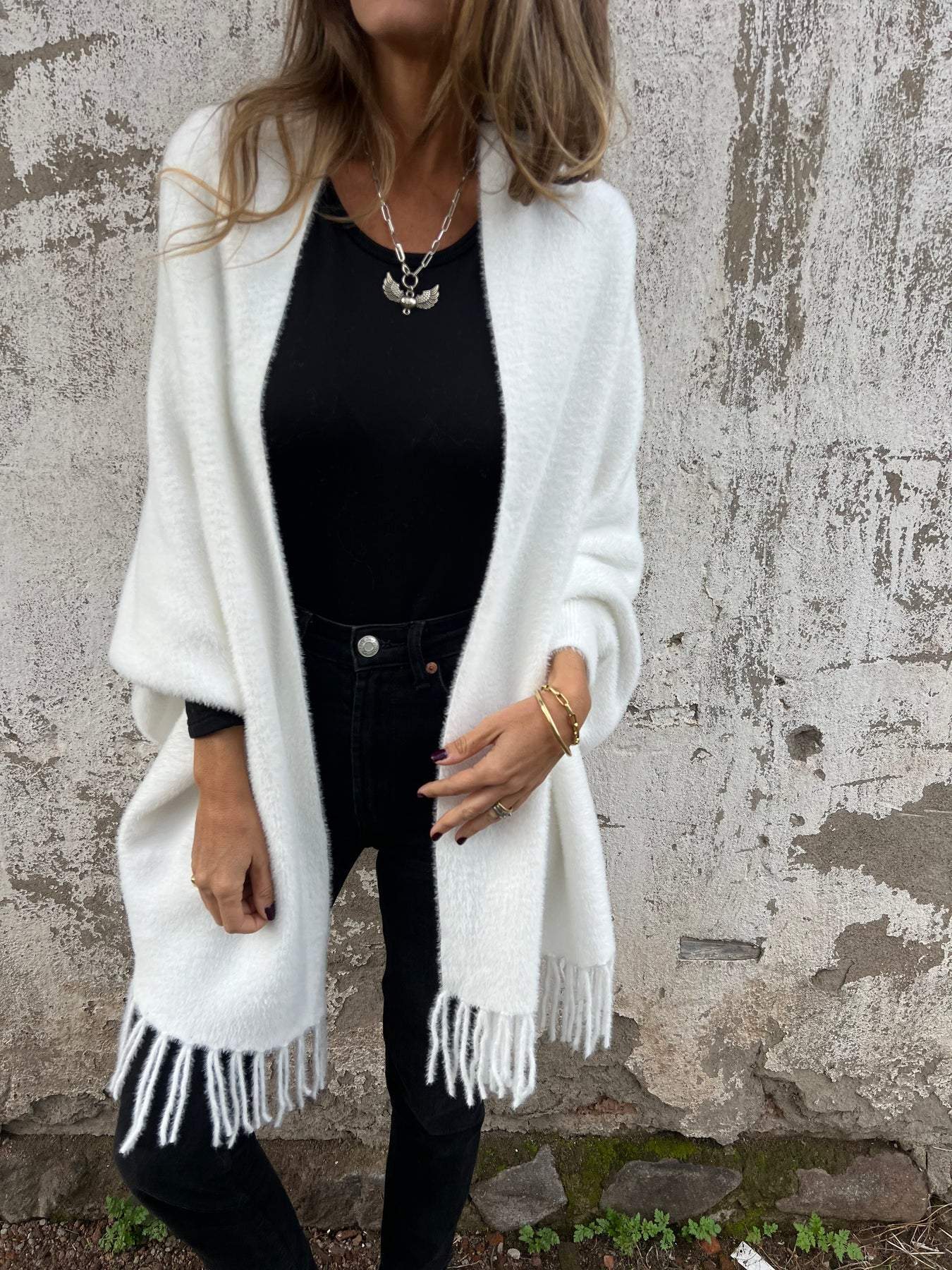 Gilet Ouvert Femme Avec Franges – Style Chic Et Confortable