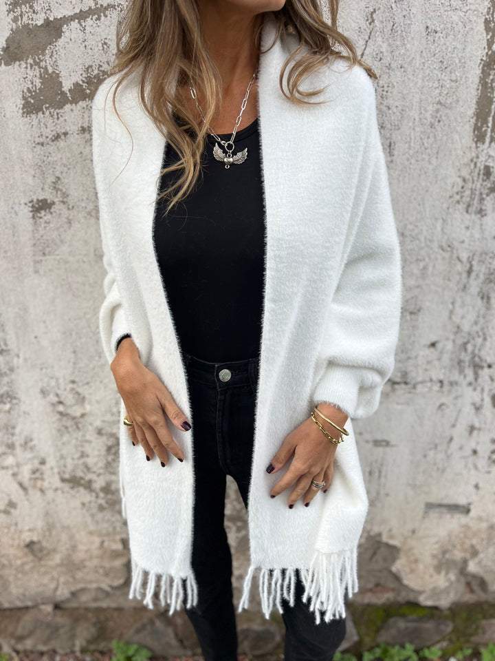 Gilet Ouvert Femme Avec Franges – Style Chic Et Confortable