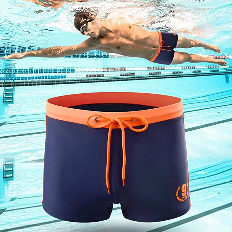 Maillot de Bain Homme Ajusté en Tissu Résistant au Chlore