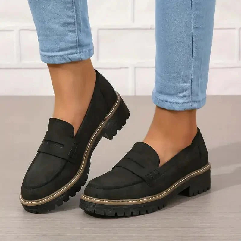 Mocassins Femme À Enfiler Semelle Épaisse