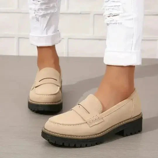 Mocassins Femme À Enfiler Semelle Épaisse