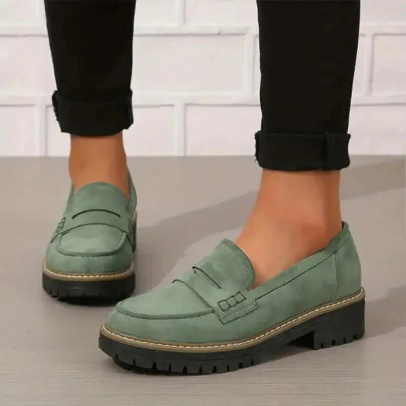 Mocassins Femme À Enfiler Semelle Épaisse