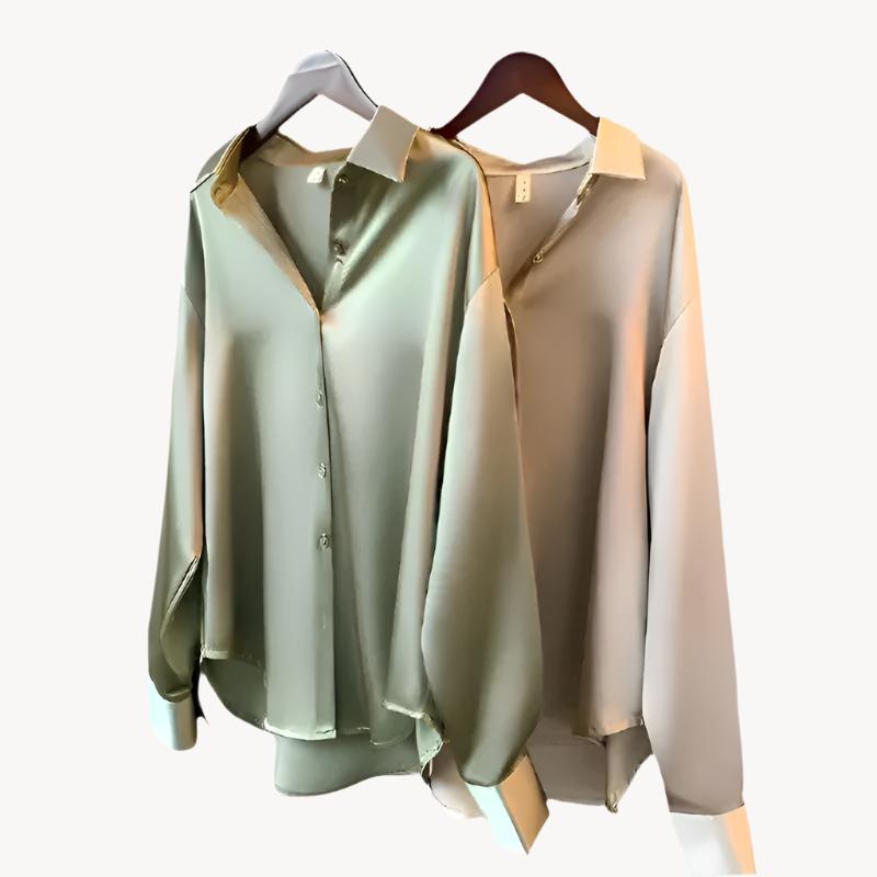 Chemise femme toucher doux | Col classique et patte boutonnée | Coupe moderne polyvalente jour soir