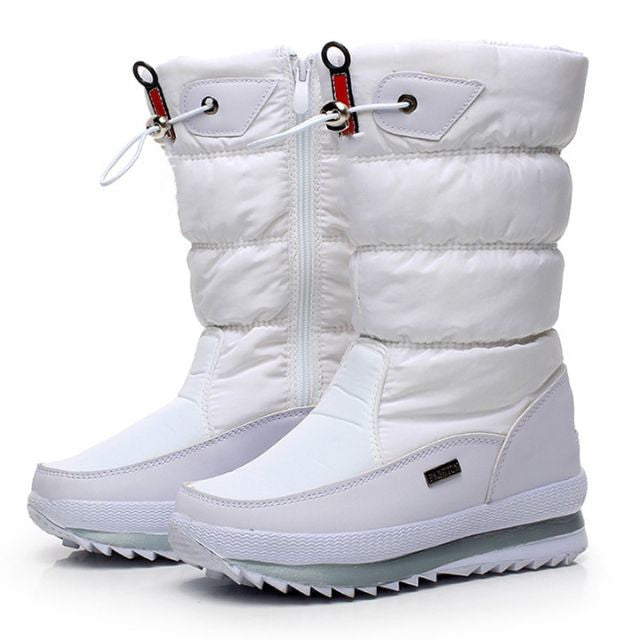Bottes de neige femme | Imperméables, semelle antidérapante | Doublure chaude, zip facile à enfiler