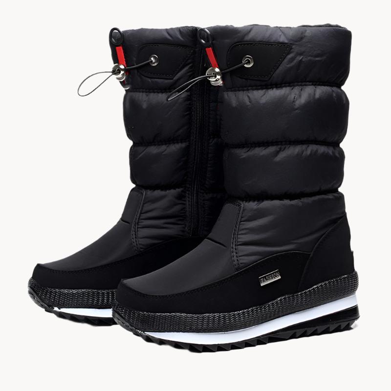 Bottes de neige femme | Imperméables, semelle antidérapante | Doublure chaude, zip facile à enfiler