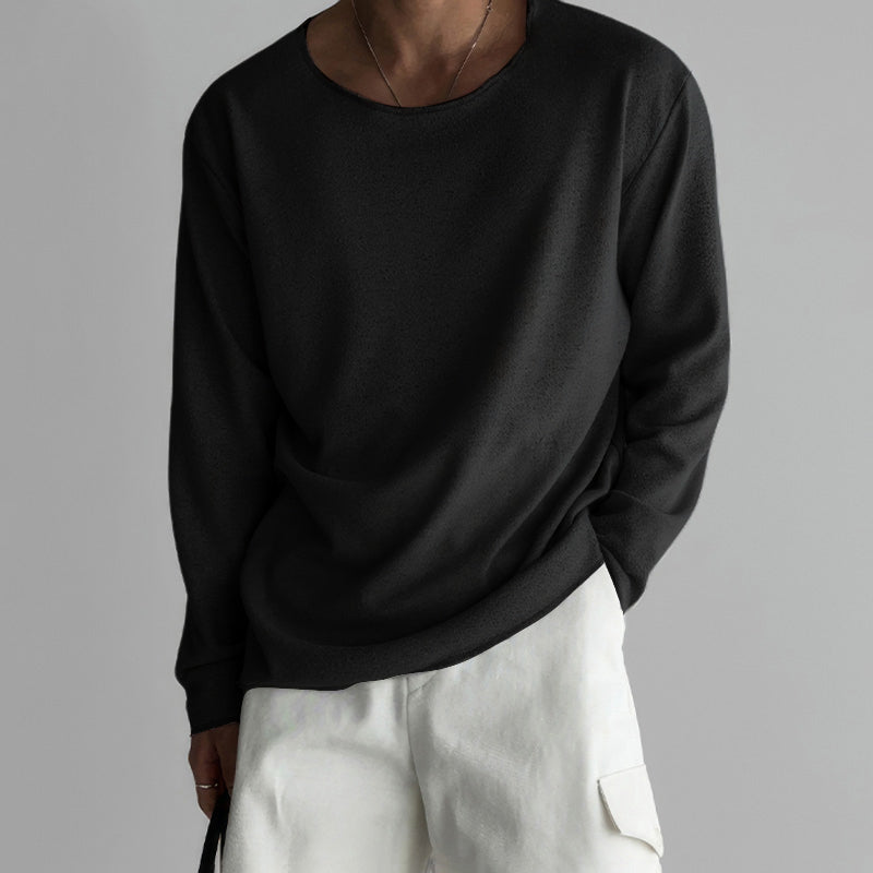 T shirt homme manches longues | Coupe épurée respirante | Style casual chic, plusieurs coloris