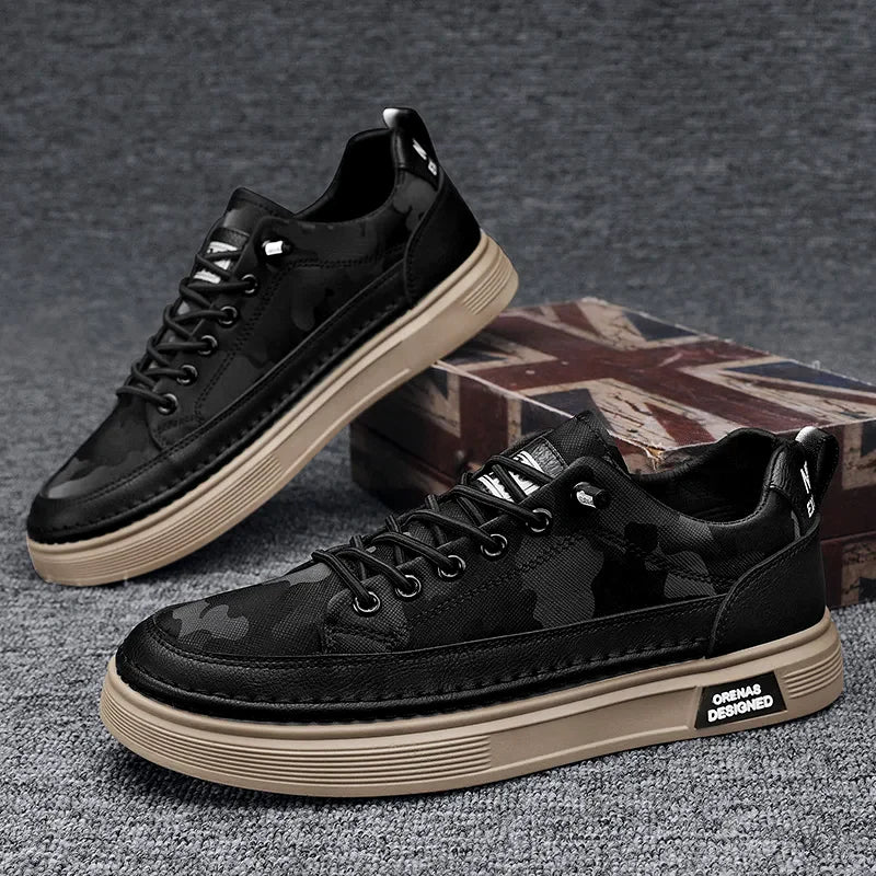 Sneakers homme Montana | Lacets sécurisés et semelle amortissante | Adhérence antidérapante, coupe basse confortable