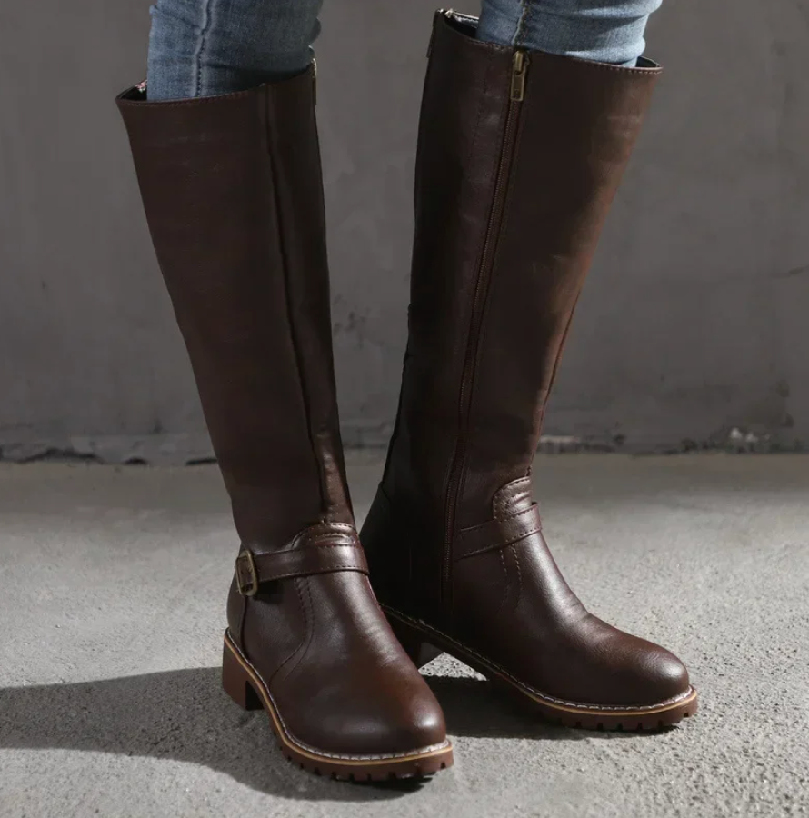 Bottes femme tendance | Semelle antidérapante, semelle intérieure amovible | Amorti effet gel, maintien stable