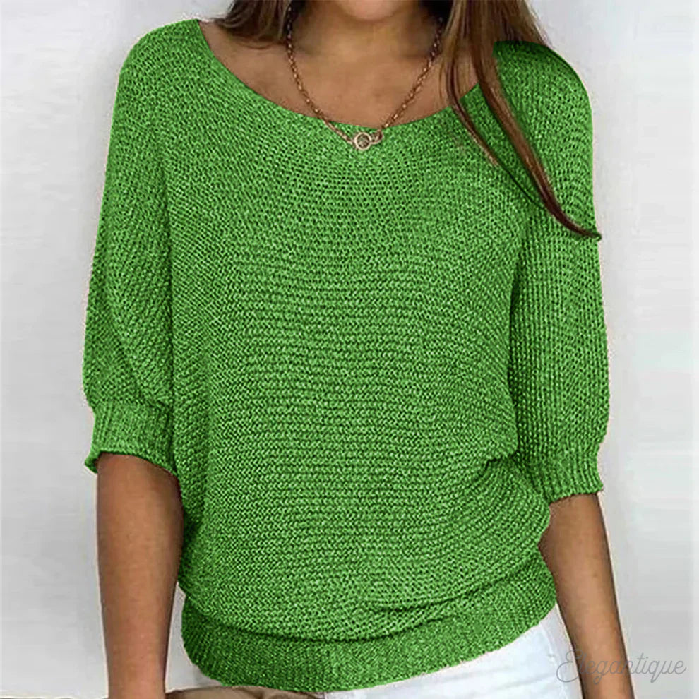 Pull femme torsadé | Col rond, coupe confortable | Maille texturée, style classique automne hiver