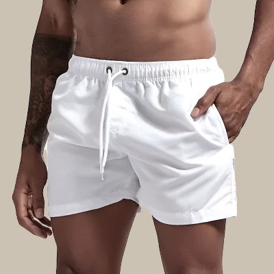 Shorts de bain homme séchage rapide à taille ajustable